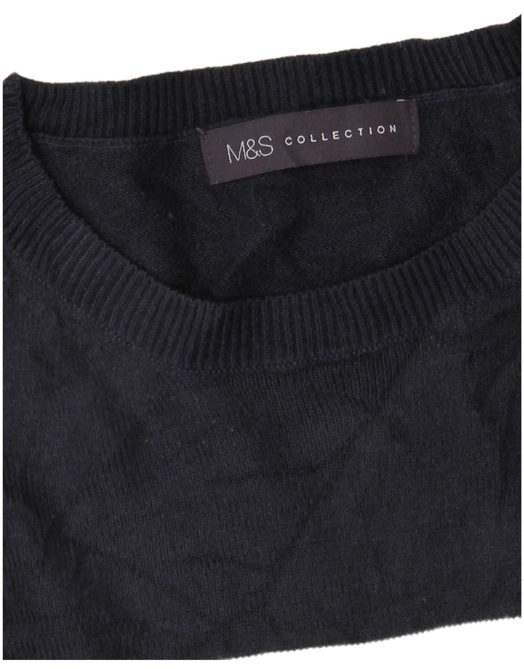 Marks & Spencer Damen-Pullover mit Rundhalsausschnitt, Gr. 14, mittleres Marineblau