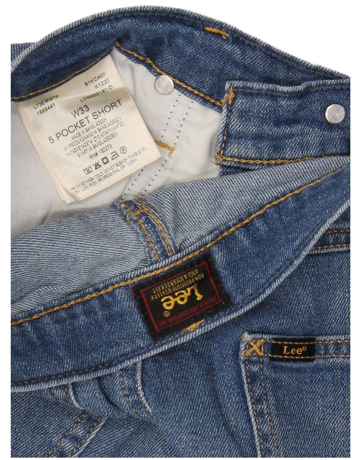 Lee Herren Jeansshorts W33 mittelblaue Baumwolle