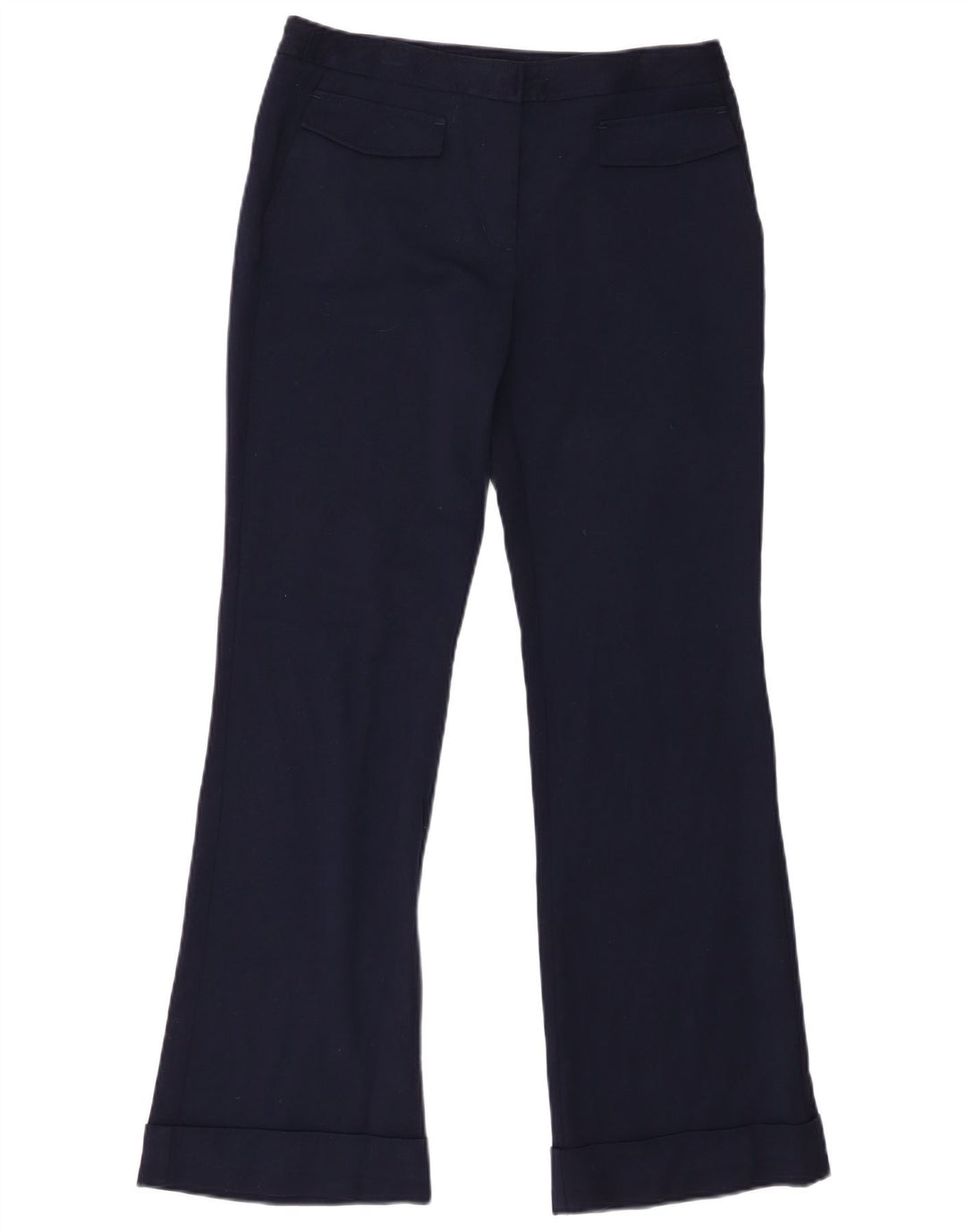 Zara Damen Bootcut Freizeithose Medium W28 L30 Marineblau Polyester