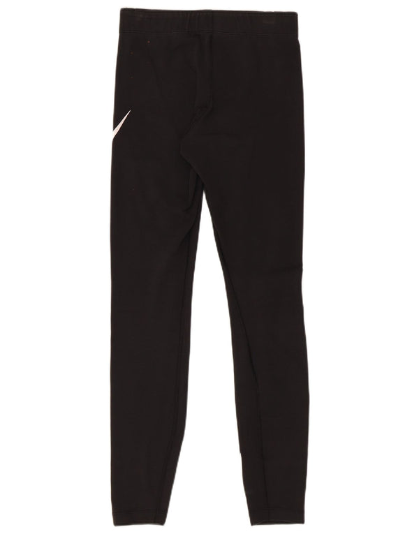 Nike Womens Graphic Leggings UK 8 Small Schwarz Baumwolle