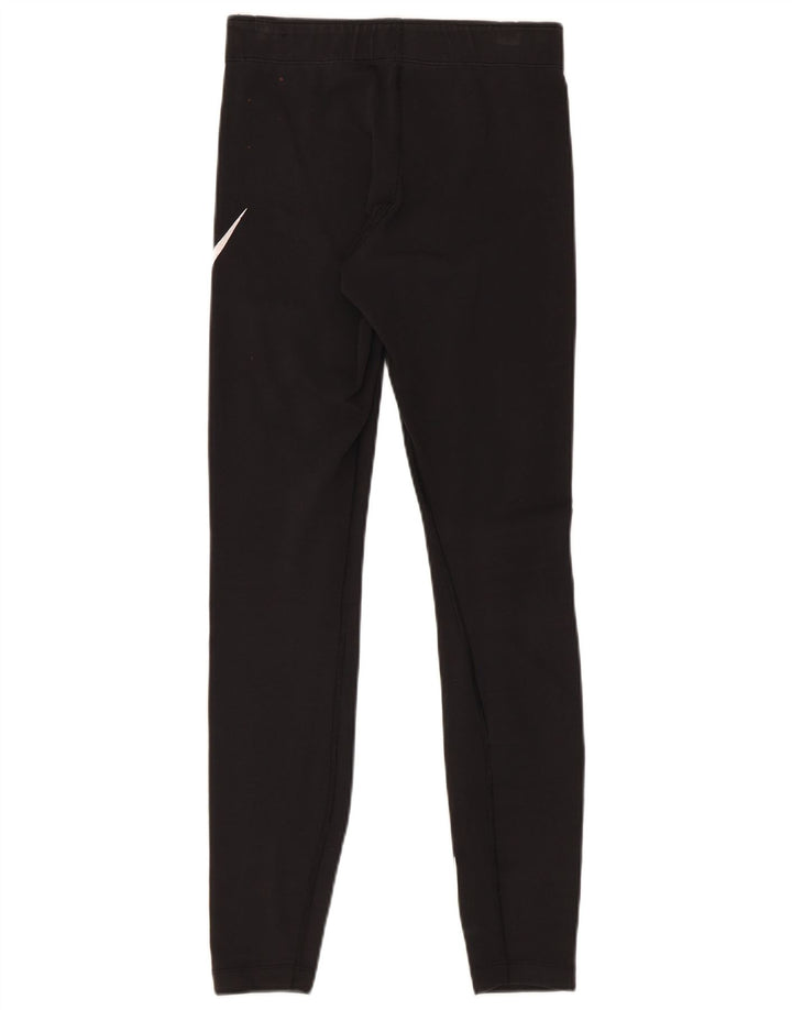 Nike Womens Graphic Leggings UK 8 Small Schwarz Baumwolle