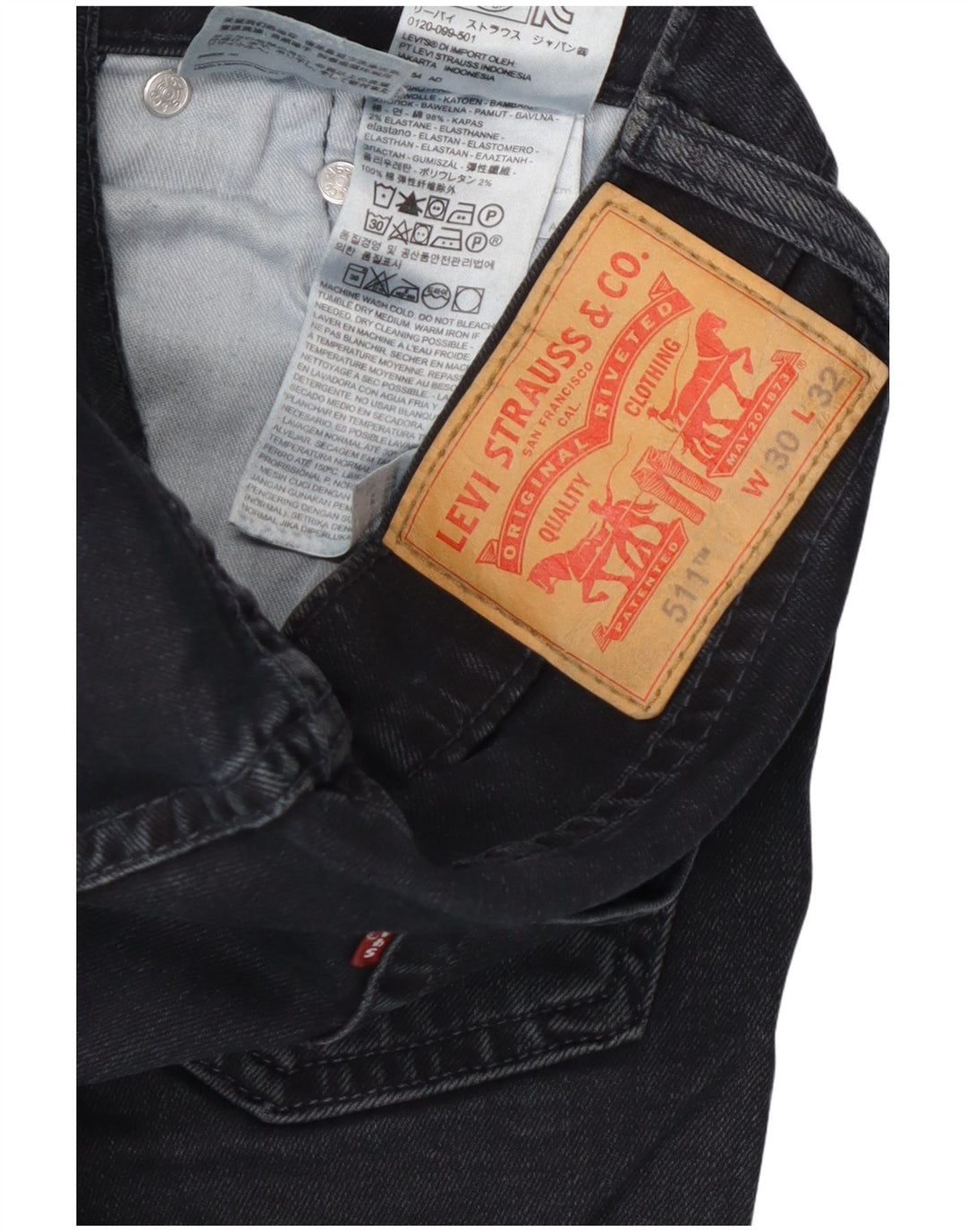 Levi's Herren 511 Slim Jeans W30 L30 Marineblau Baumwolle
