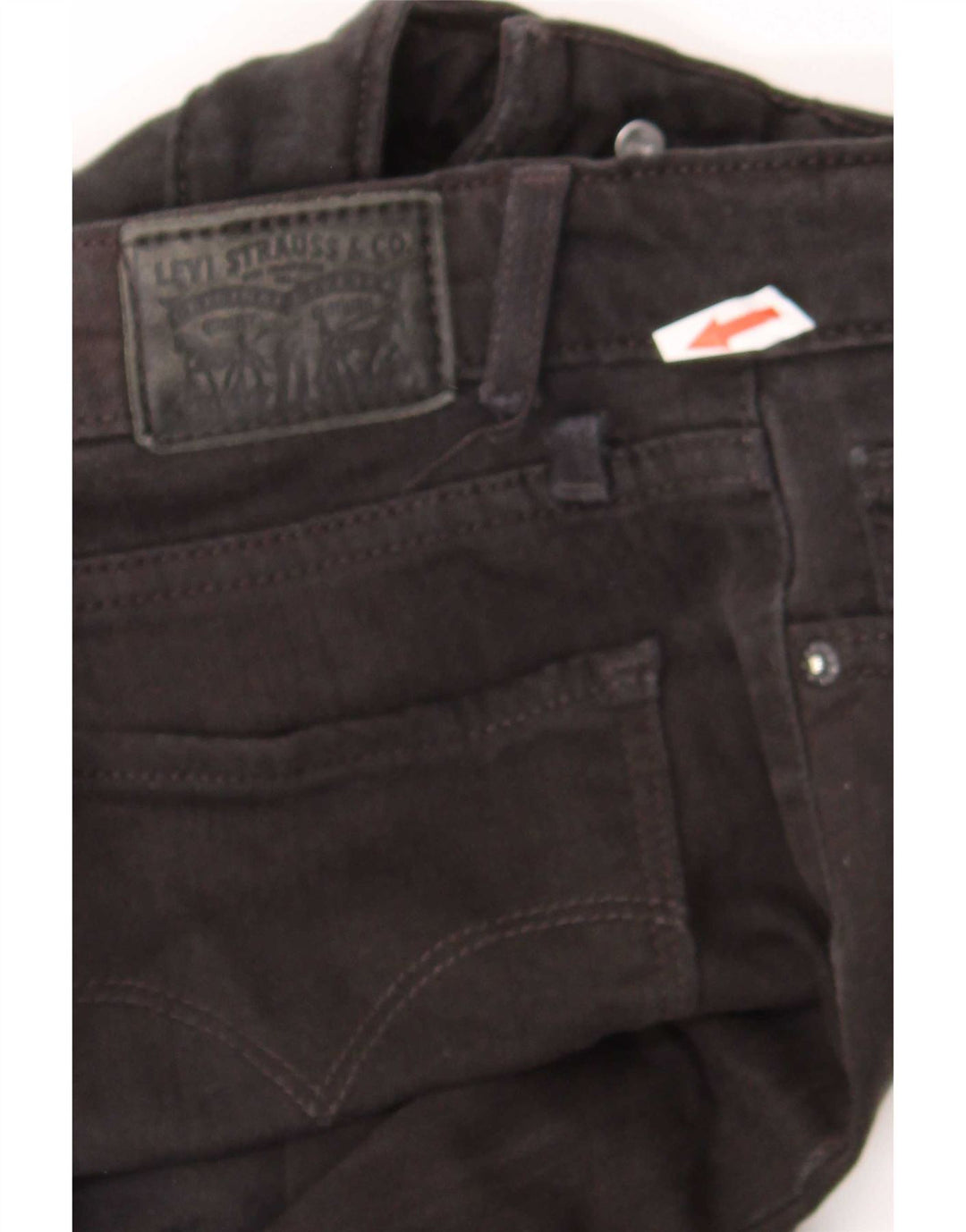 Levi's Damen 712 Slim Jeans W26 L30 Schwarze Baumwolle