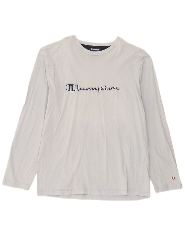Champion Herren Graphic Top Langarm XL Blau Baumwolle
