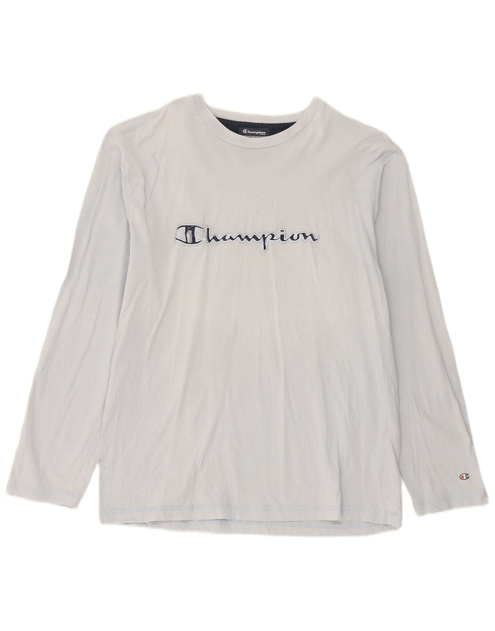Champion Herren Graphic Top Langarm XL Blau Baumwolle