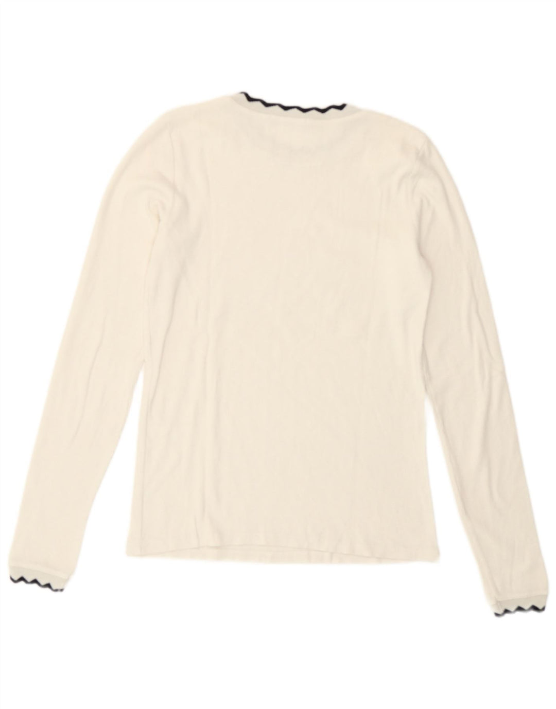 Zara Damen Crop Top Langarm UK 12 Mittelweiß