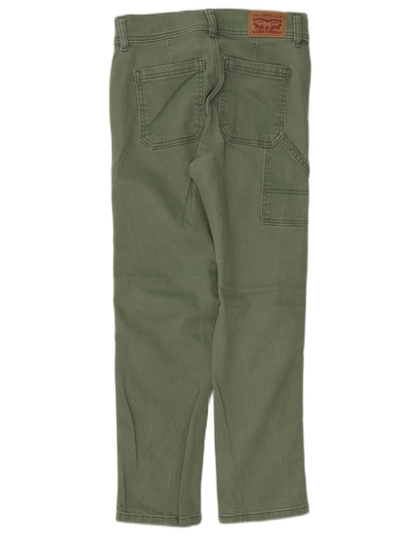 LEVI'S Damen 724 Crop High Rise Straight Jeans W25 L25 Grüne Baumwolle