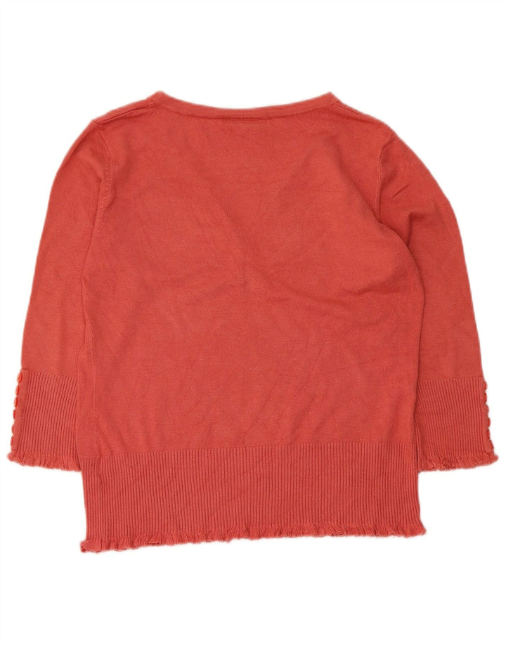 John Lewis Damen-Top mit 3/4-Ärmeln, UK-Größe 14, mittelrote Viskose