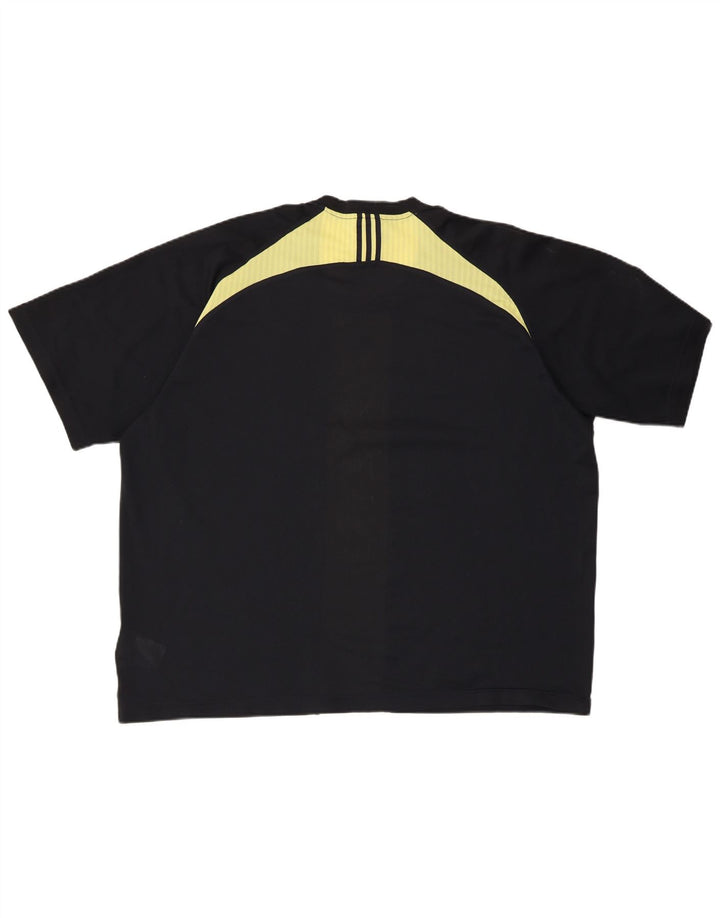 ADIDAS Herren Climacool T-Shirt Top 2XL Schwarz Colourblock Polyester