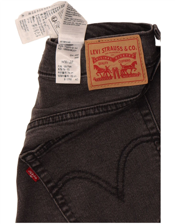 Levi's Herren Straight Jeans W30 L27 Graue Baumwolle