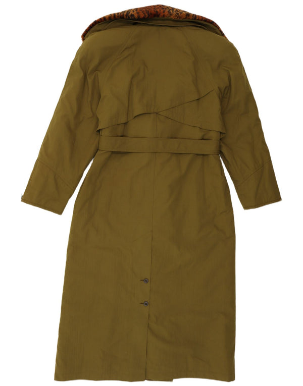 Eskimo Zweireihiger Damenmantel UK 12 Mittelgrün Polyester Klassisch