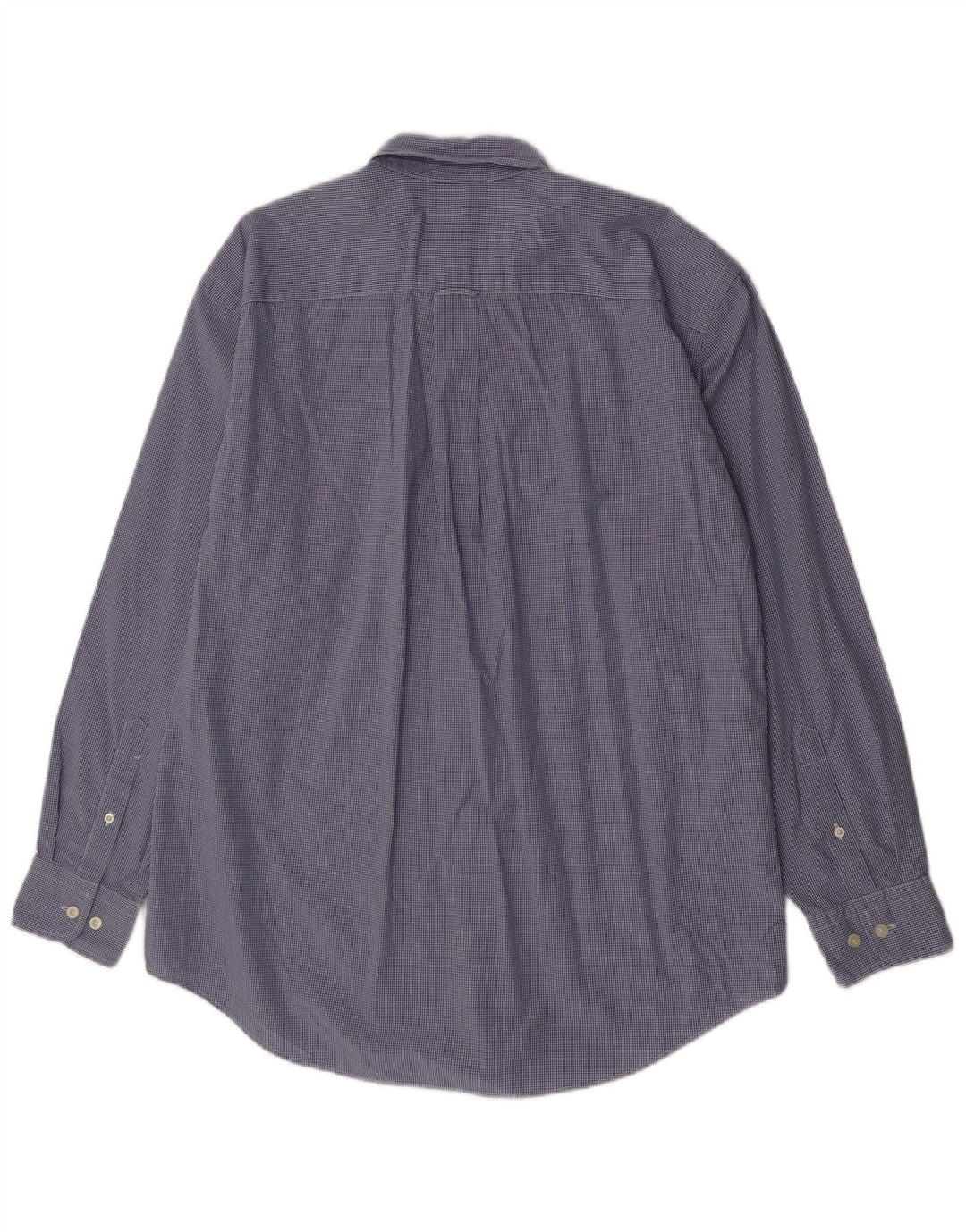Nautica Herrenhemd, groß, blau, Gingham-Baumwolle