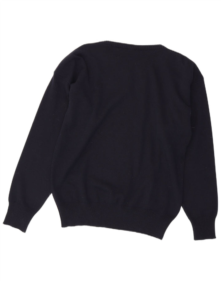 Paul & Shark Herren-Pullover mit Reißverschluss am Hals, mittlere marineblaue Schurwolle