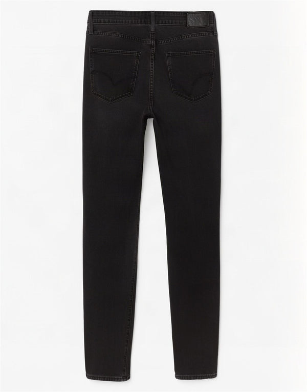 Levi's Damen 721 High Rise Skinny Jeans W30 L30 Graue Baumwolle