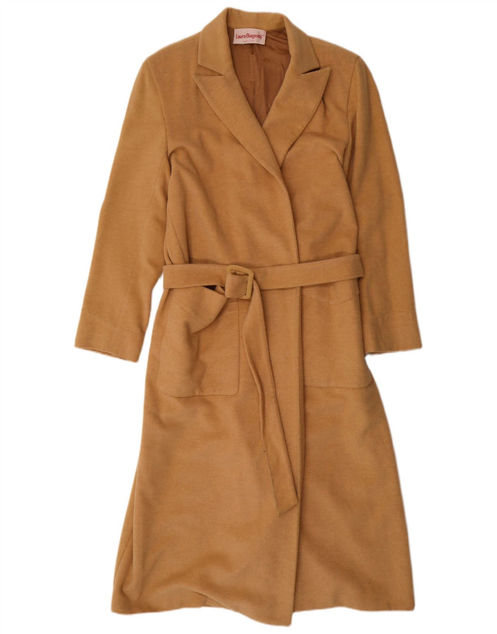 LAURA BIAGIOTTI Damen Mantel IT 46 Große Beige Wolle