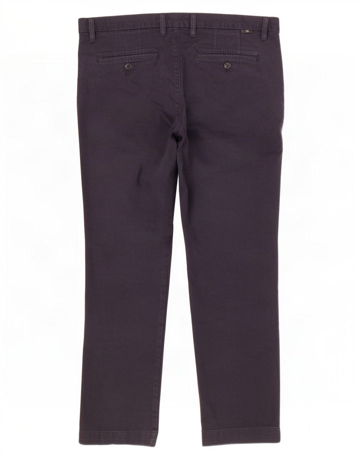 Gerade Anzughose für Herren von Ted Baker, W36, L30, marineblaue Baumwolle