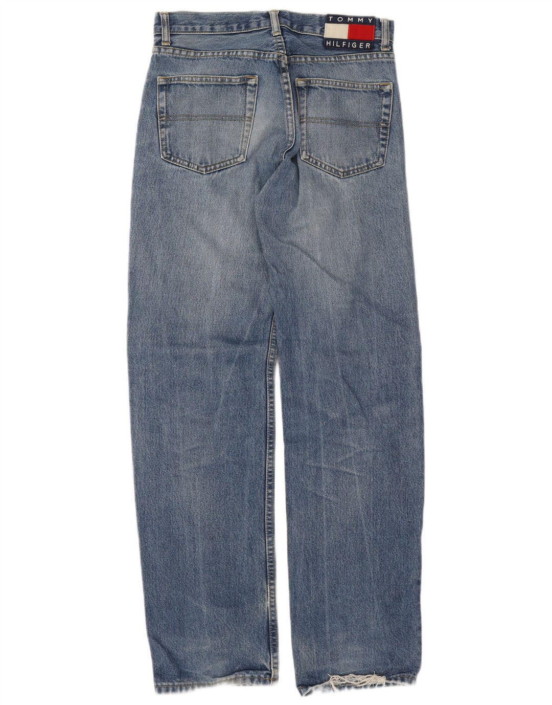 Tommy Hilfiger Herren Straight Jeans W30 L30 Blaue Baumwolle