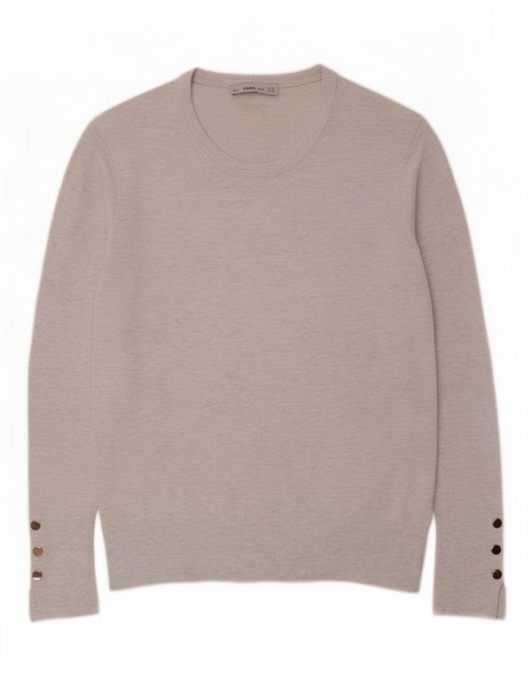 Zara Damen-Pullover mit U-Boot-Ausschnitt, Gr. 20, 2XL, Grau