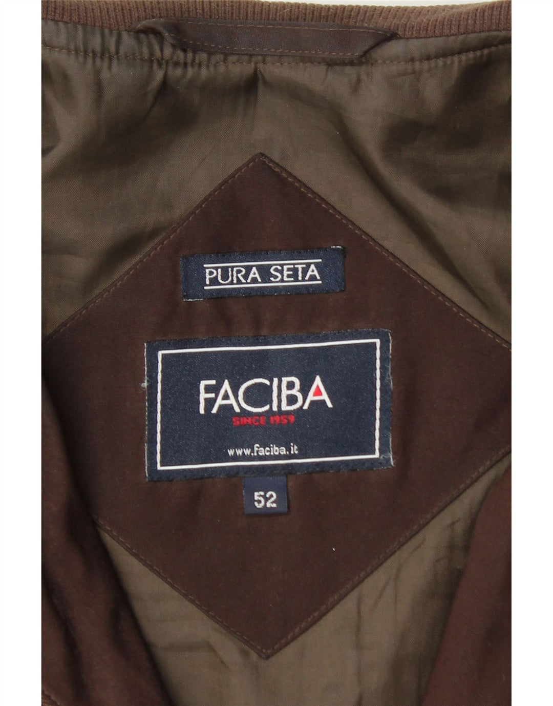 Faciba Herren Bomberjacke IT 52 XL Braune Seide
