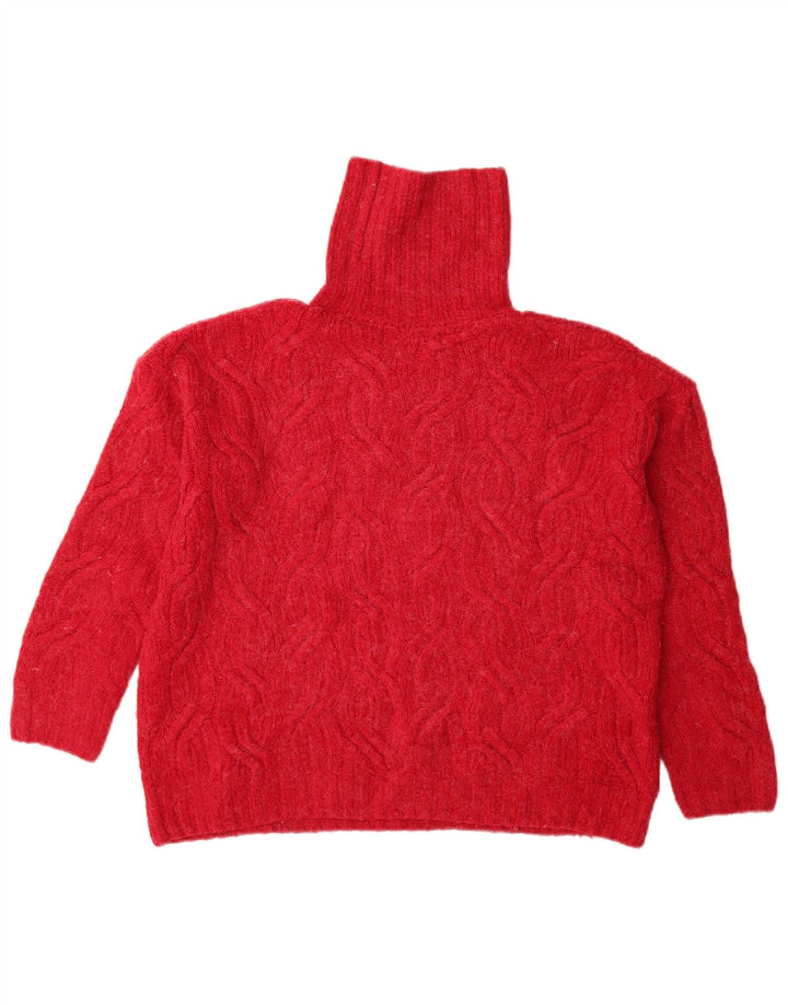 Marks & Spencer Damen-Pullover, übergroß, Rollkragenpullover, Gr. 10, Größe S, Rosa