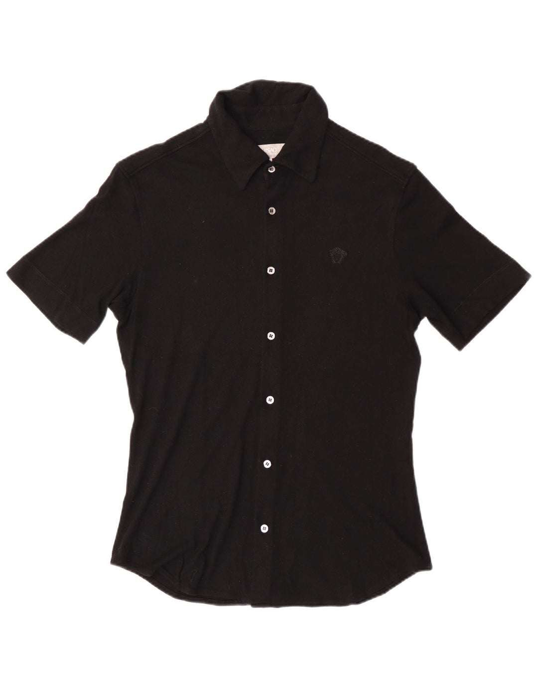 Versace Damen Kurzarmhemd UK 14 Large Schwarz