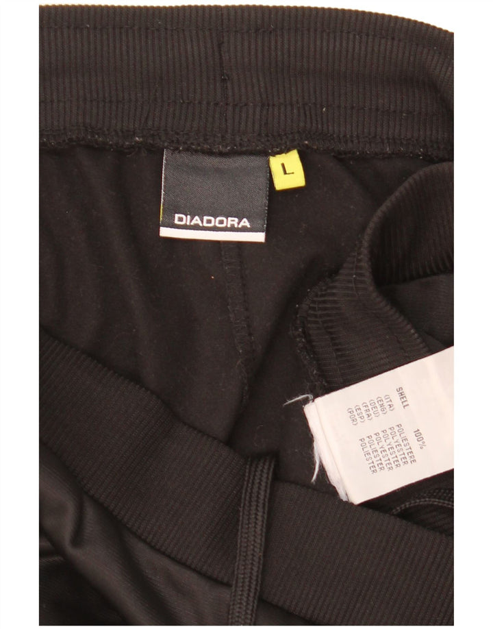 Diadora Damen-Trainingshose, UK-Größe 44, Größe L, Schwarz, Polyester