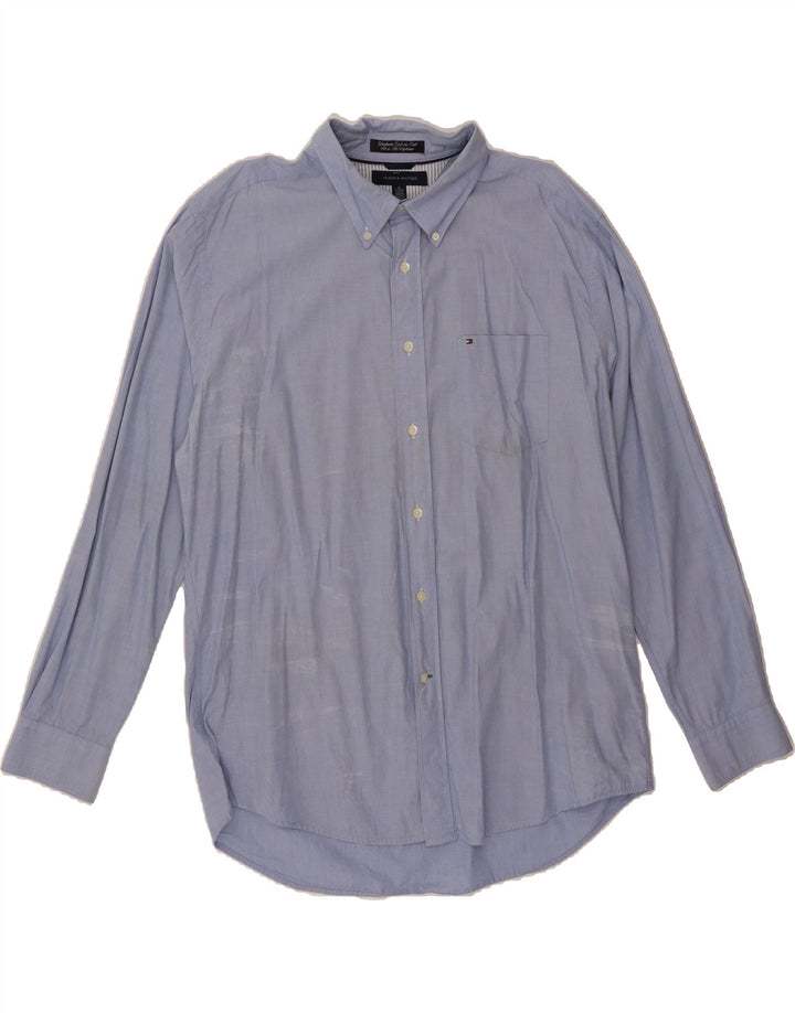 TOMMY HILFIGER Mens Shirt XL Blue Cotton Vintage Tommy Hilfiger and Second-Hand Tommy Hilfiger from Messina Hembry 