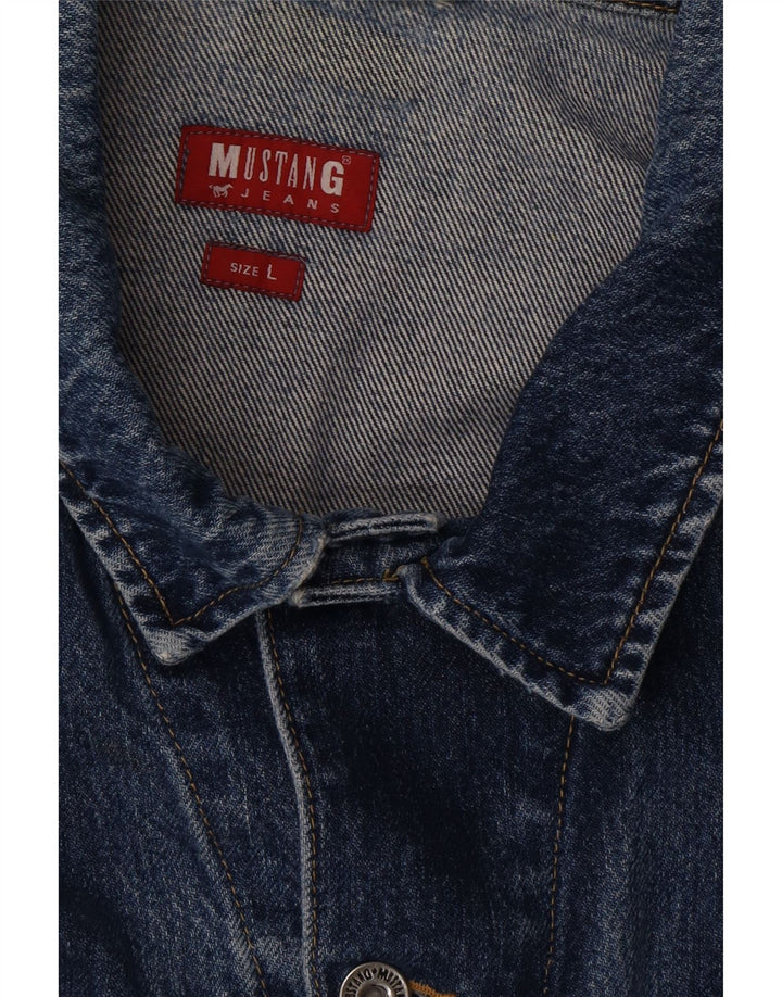 MUSTANG Mens Denim Jacket UK 40 Large Blue Vintage Mustang and Second-Hand Mustang from Messina Hembry 