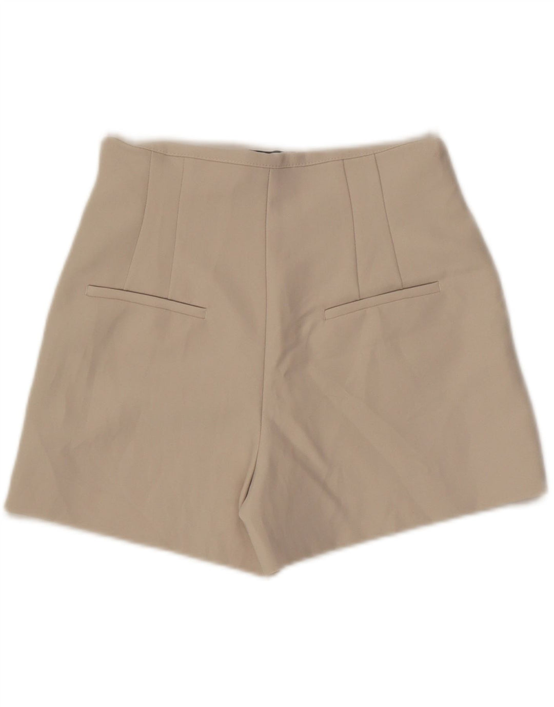 Zara Damen Pegged Hot Pants Medium W28 Beige Polyester