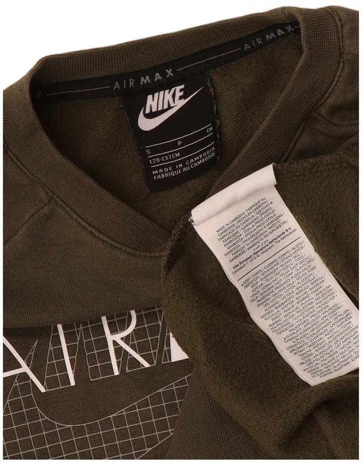 Nike Air Max Sweatshirt für Jungen, 8–9 Jahre, Größe S, Khaki, Farbblock