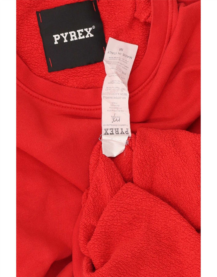 Pyrex Herren-Sweatshirt mit Grafik, mittelrote Baumwolle