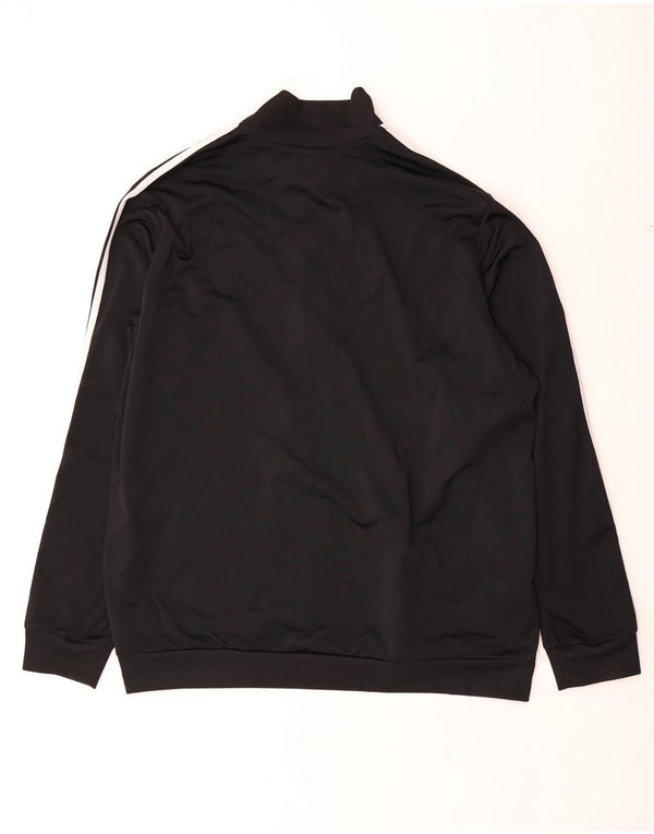 Adidas Mens Tracksuit Top Jacket UK 52/54 2XL Black Polyester