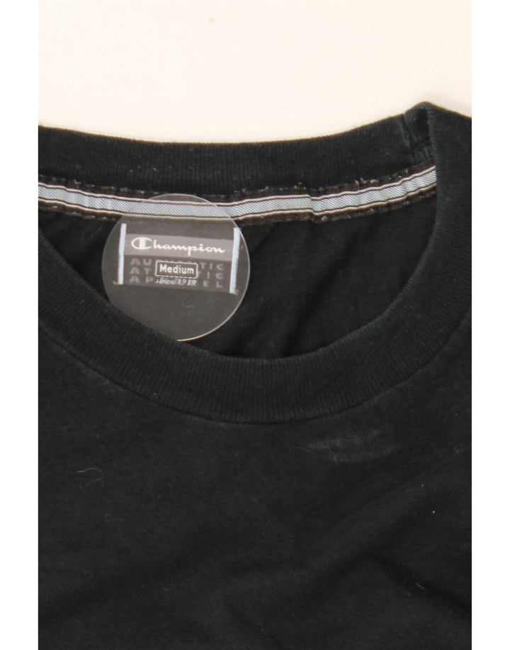 Champion Herren T-Shirt mit Grafik, mittelgroß, Schwarz