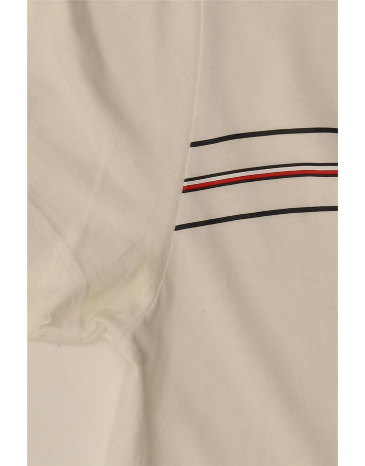 Tommy Hilfiger Herren-T-Shirt mit Grafik, mittelweiße Baumwolle