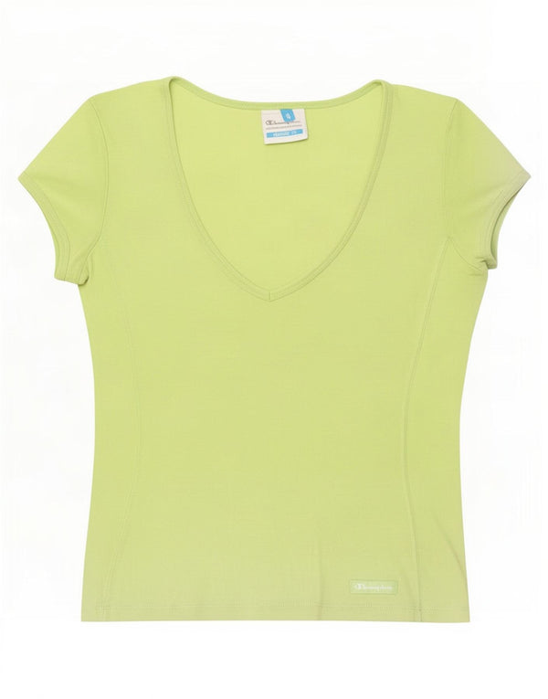 Champion Damen Herritage Fit T-Shirt Top UK 10 Small Grün