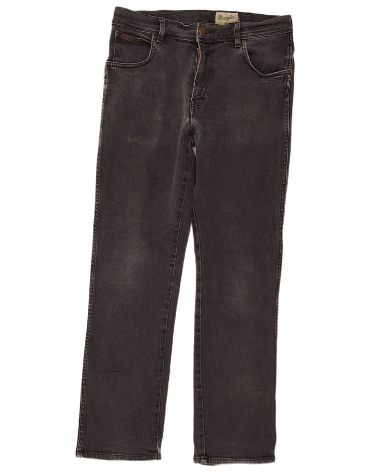 Wrangler Herren Texas Straight Jeans W33 L32 Graue Baumwolle