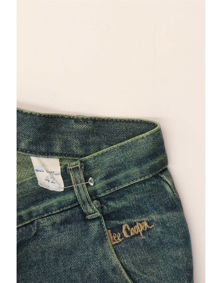 Lee Cooper Damen Jeansrock IT 42 Medium W26 Grüne Baumwolle