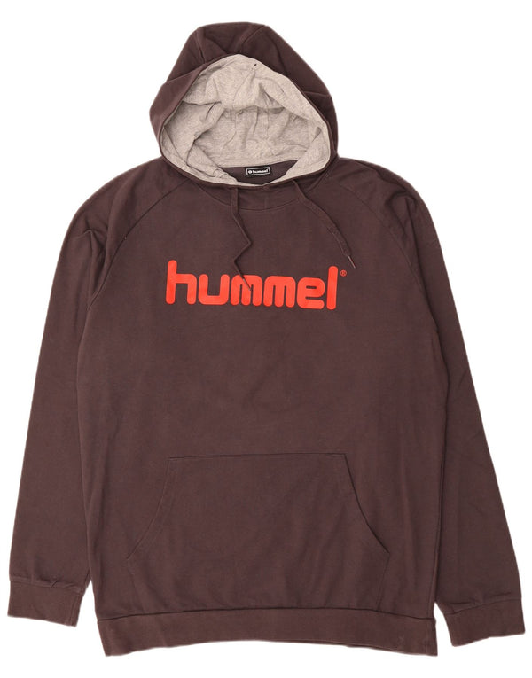 HUMMEL Mens Graphic Hoodie Jumper XL Black Cotton