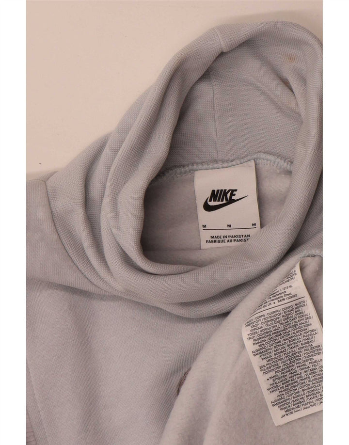 Nike Damen Grafik-Sweatshirt-Pullover UK 14 Mittelblauer Farbblock