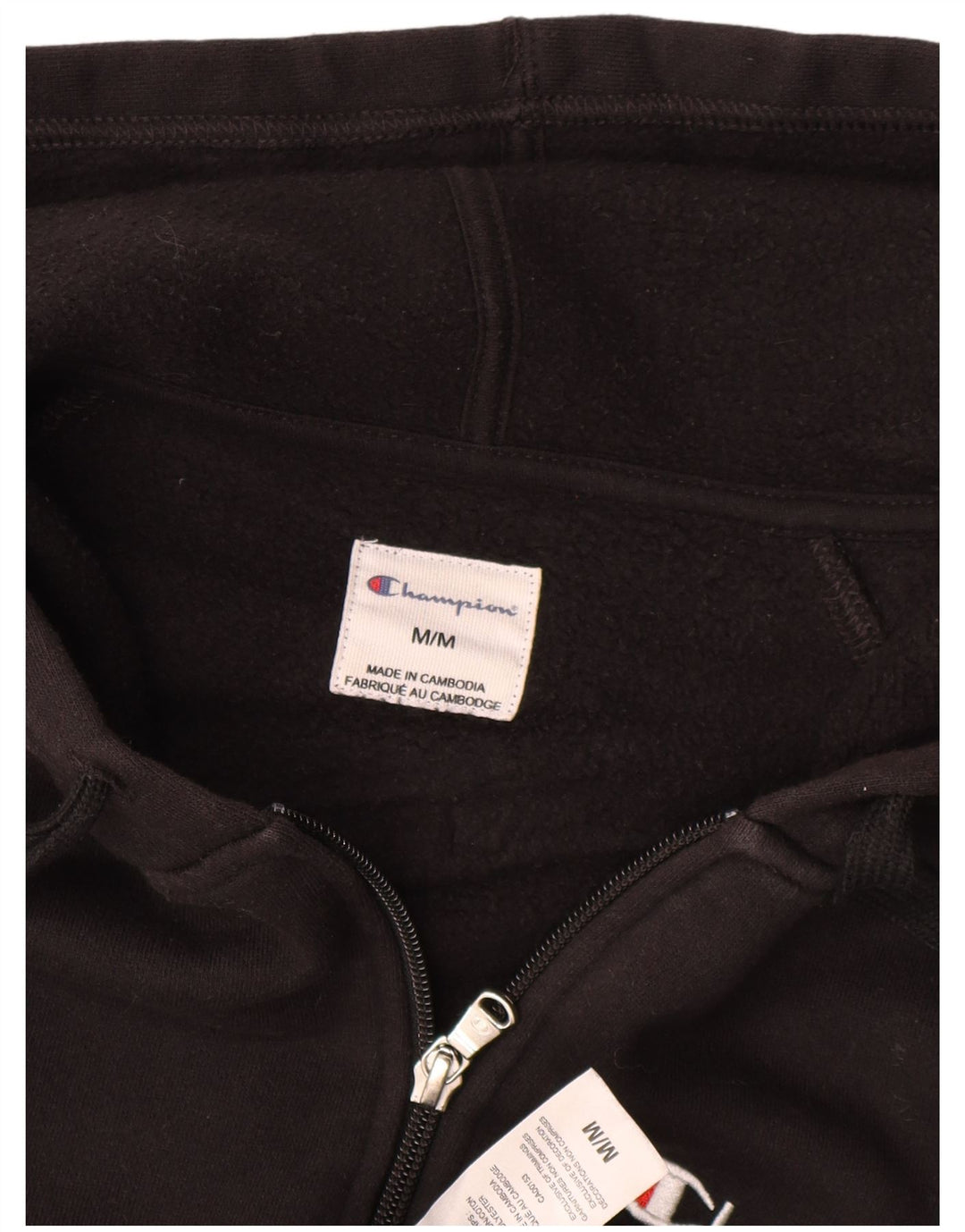 Champion Herren-Kapuzenpullover mit Reißverschluss, mittelschwarz, Baumwolle