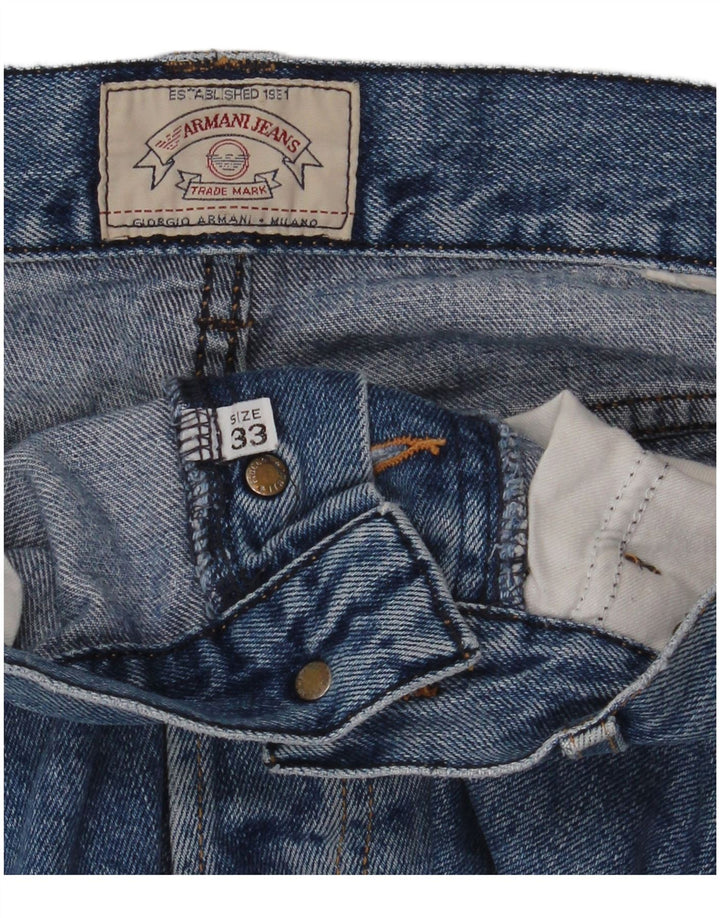 Armani Herren Straight Jeans W33 L34 Blau