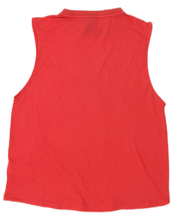 Adidas Damen Graphic Vest Top UK 8/10 Small Rot Polyester