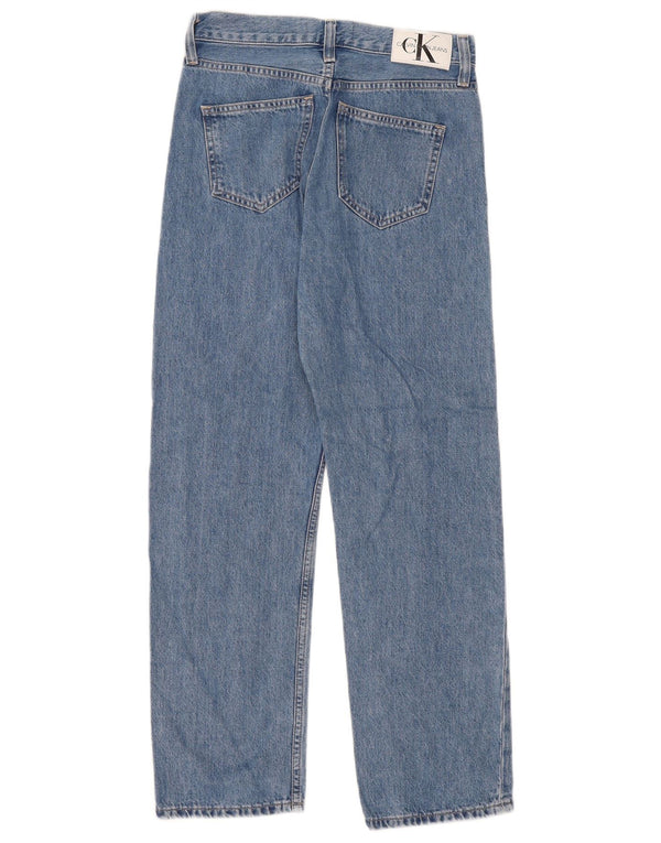 Calvin Klein Damen Straight Jeans W27 L28 Blaue Baumwolle