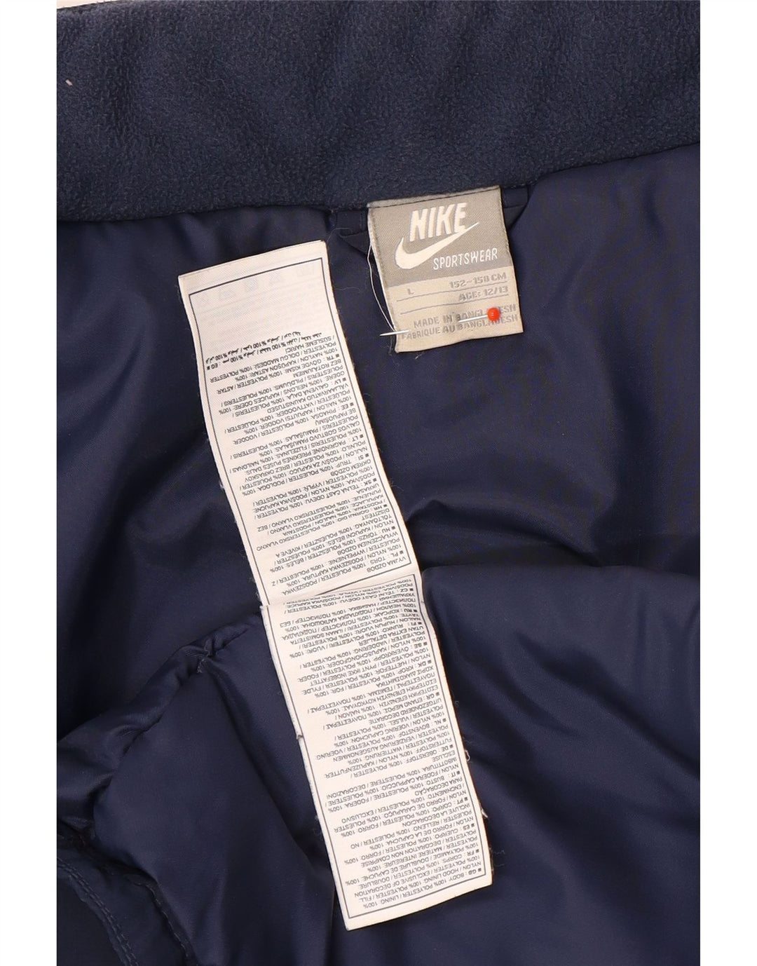 Nike Jungen Grafik gepolsterte Jacke 12–13 Jahre groß Marineblau Polyester