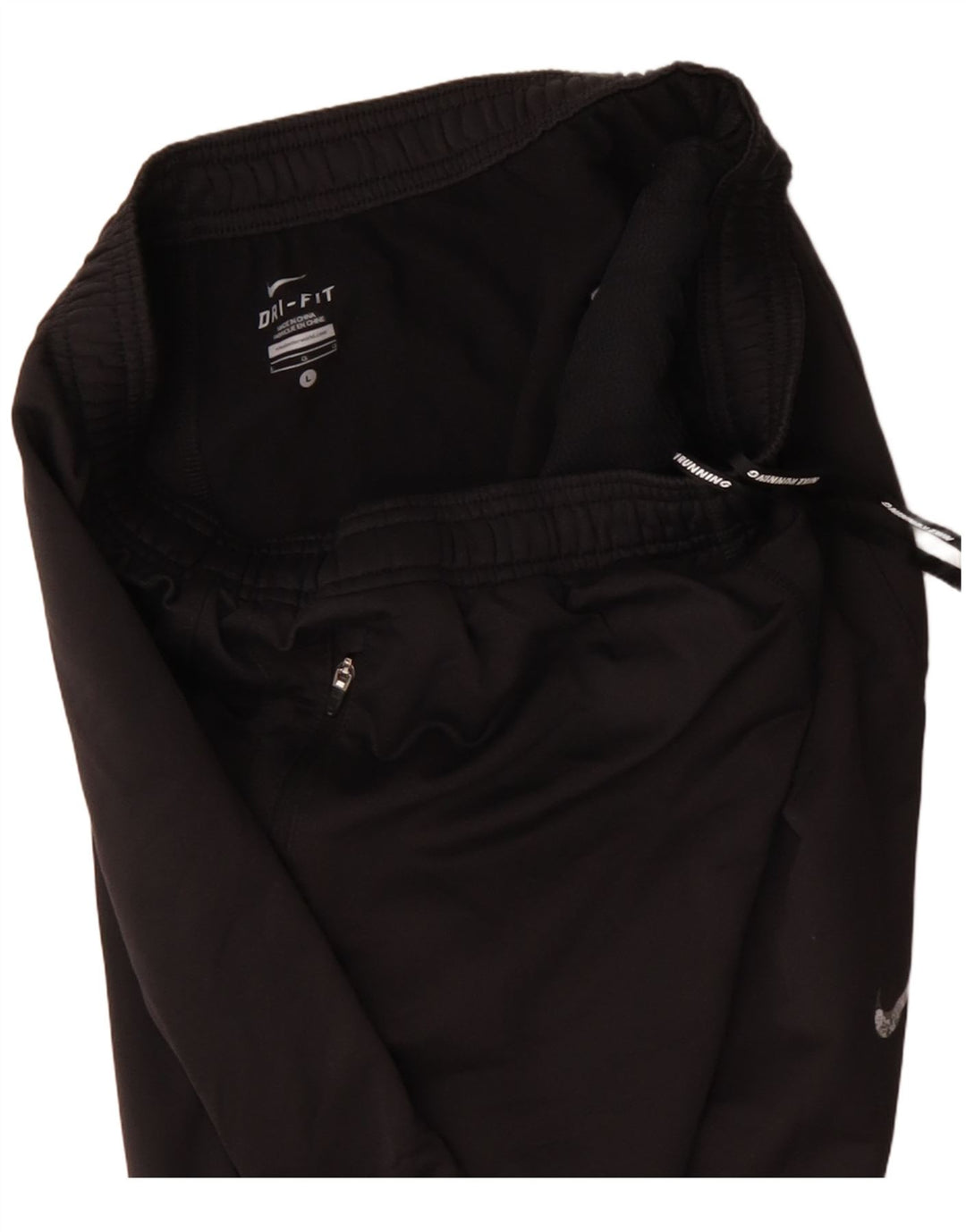 NIKE Damen Dri Fit Trainingshose UK 14 Large Schwarz Polyester