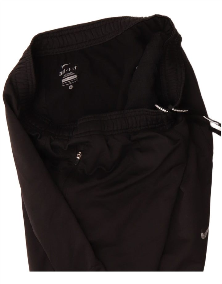 NIKE Damen Dri Fit Trainingshose UK 14 Large Schwarz Polyester