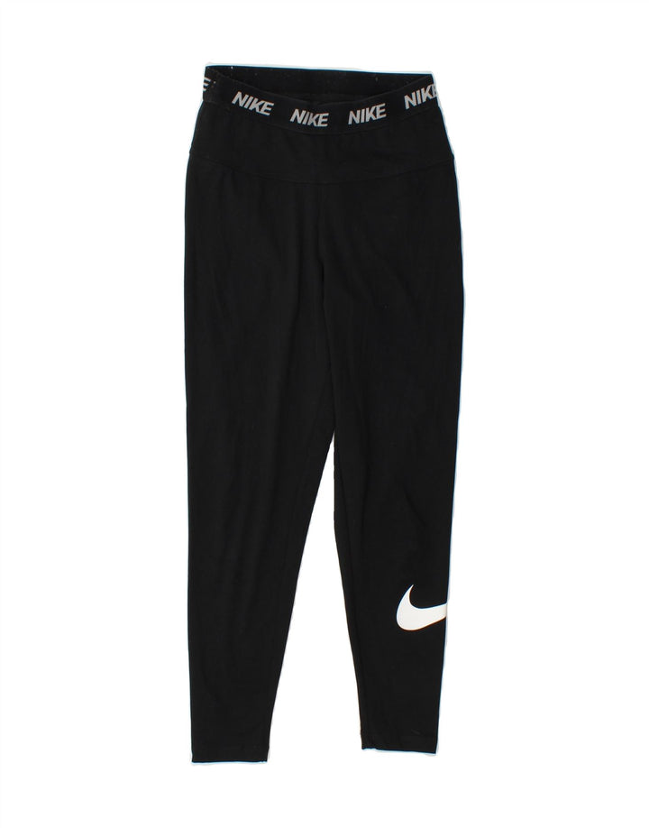 NIKE Womens Dri Fit Graphic Leggings UK 2 2XS  Black Vintage Nike and Second-Hand Nike from Messina Hembry 