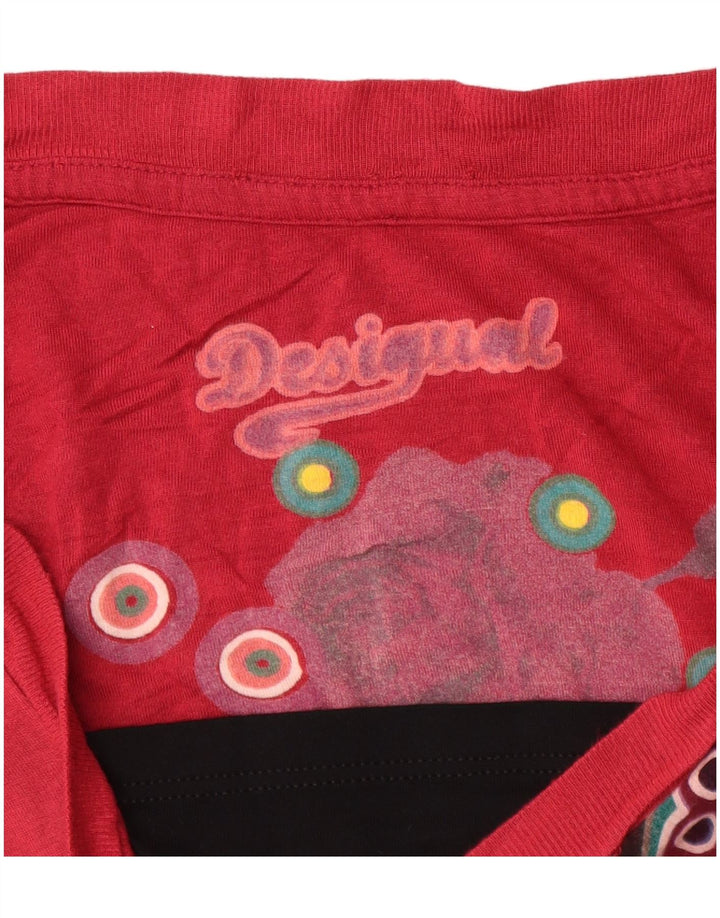 DESIGUAL Damen ärmelloses Blusenoberteil UK 8 Small Mehrfarbig mit Blumenmuster