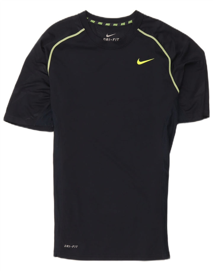 Nike Herren Dri Fit T-Shirt Top Small Marineblau Polyester