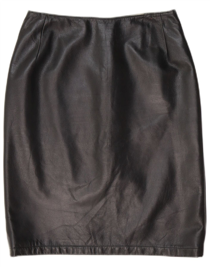 Gai Mattiolo Damen Lederrock W28 Medium Schwarz